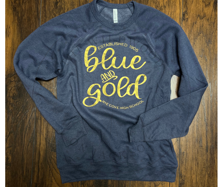 Blue and Gold Sweatshirt
