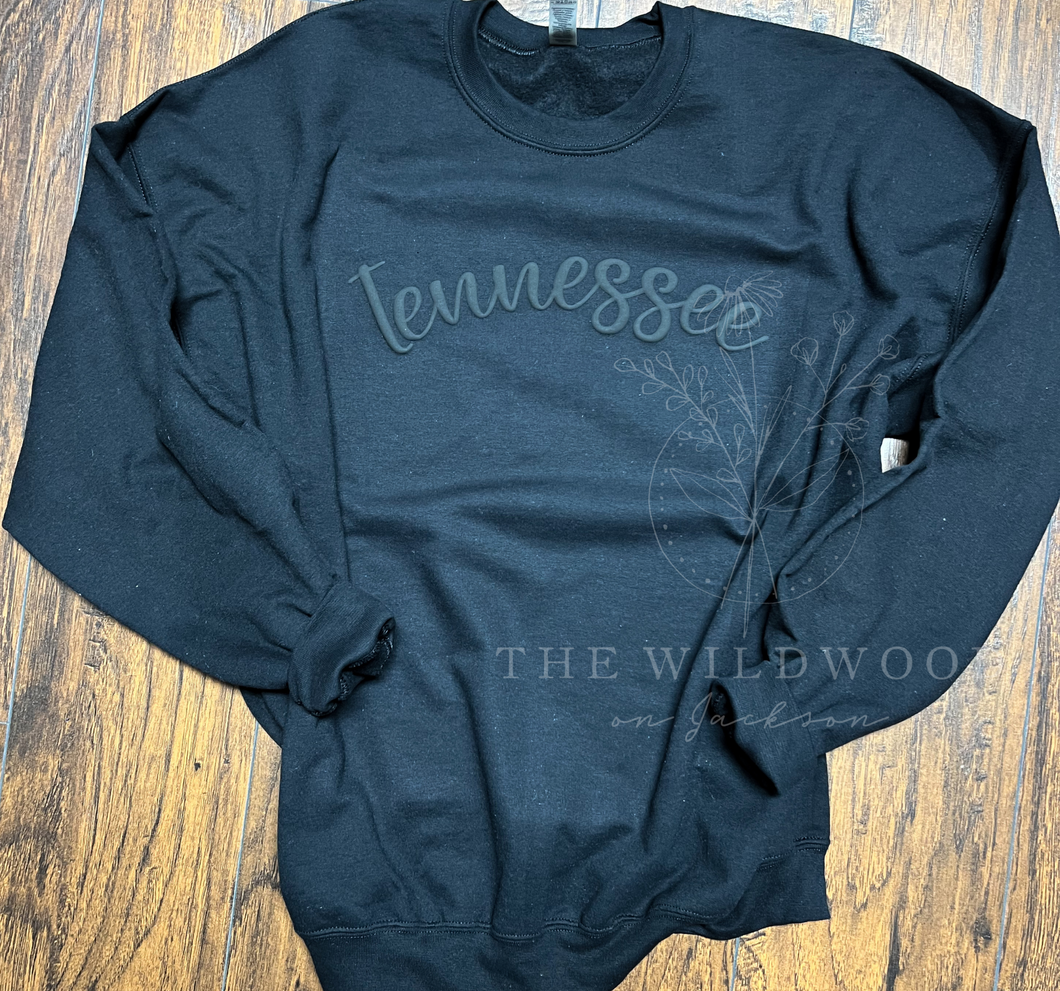 *Custom* Black Puff Crewneck Sweatshirt
